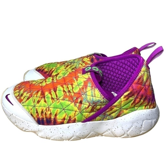 Nike acg Chunky Sneakers Men Sz 9.5 Tie-Dye Purple Green Slip on Shoes cw2463 - Picture 3 of 16